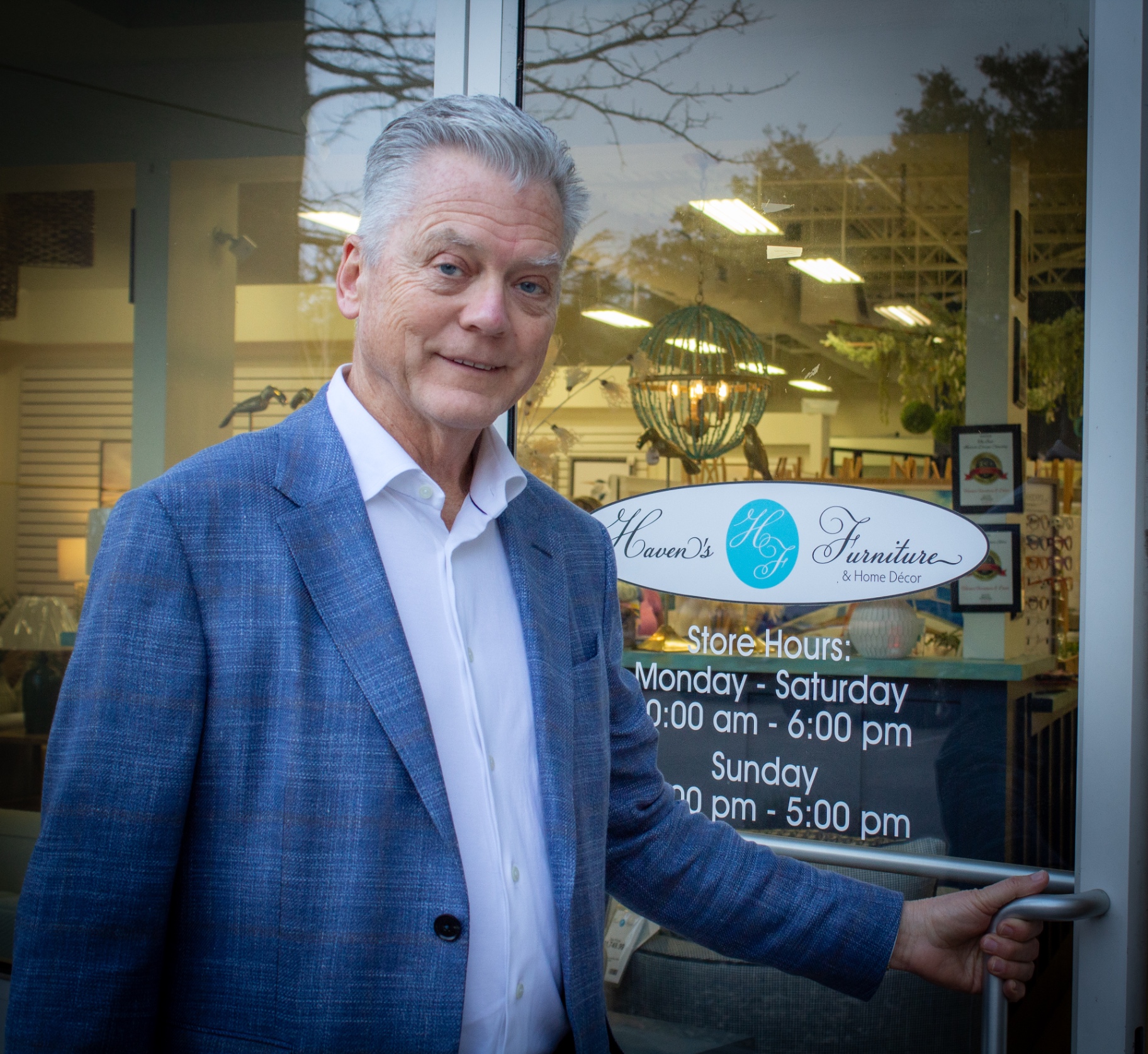 Woody Sprouse visiting a locally owned Lowcountry business